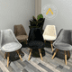 thumbnail image 3 of Silla De Comedor Tulip Tapizado Terciopelo O Felpa Con Base Madera - Café, 3 of 3
