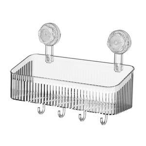 Magideal - Carrito De Ducha Con Ventosa, Estante De Ducha, Estante De Almacenamiento Para Ducha, Cesta De Ducha De Moda, Organizador De Ducha Para Cocina, Baño Y Claro