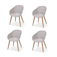 Pack X4 Sillas Exterior Cannes Gris Midtown Gris