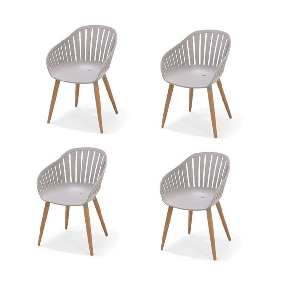 Pack x4 Sillas Exterior Cannes Gris Midtown gris
