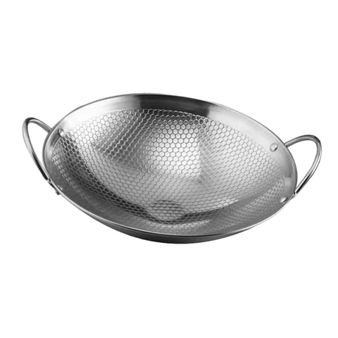 Bothyi - Sartén Antiadherente Wok De Fondo Redondo, Sartén Para Cocina De Restaurante, 10 Pulgadas