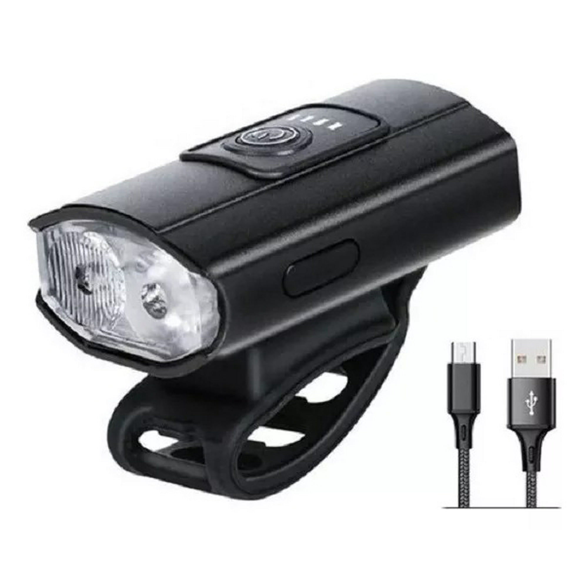 Defensor - Luz Bicicleta Delantera Usb, Impermeable, Aluminio, 1200 Mah Color Blanco