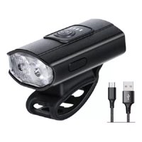 Defensor - Luz Bicicleta Delantera Usb, Impermeable, Aluminio, 1200 Mah Color Blanco