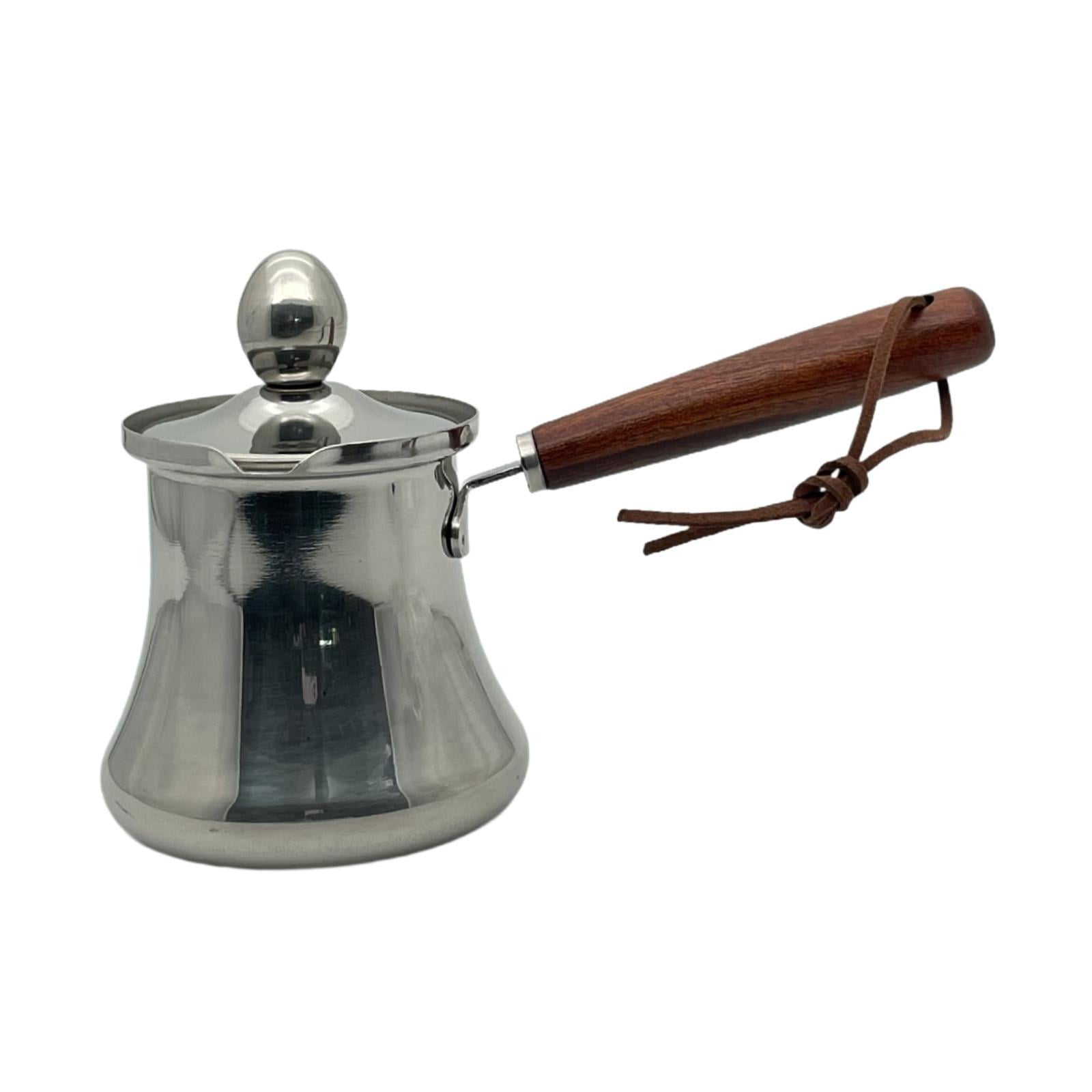 Bothyi - Cafetera Turca Con Tapa, Calentador De Leche Para Cocina, Para Cafetería, Restaurante, Camping, 350 Ml