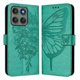 thumbnail image 1 of Funda Cartera Mariposa Para Motorola Edge 60 Pro Con Soporte Y Ranuras Para Tarjetas Verde, 1 of 5