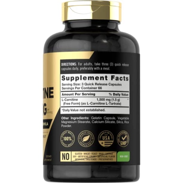 Suplemento Carlyle L-Carnitina 1500 mg 200 cpsulas | Lider Suplemento Carlyle L-Carnitina 1500 mg 200 cpsulas | Lider