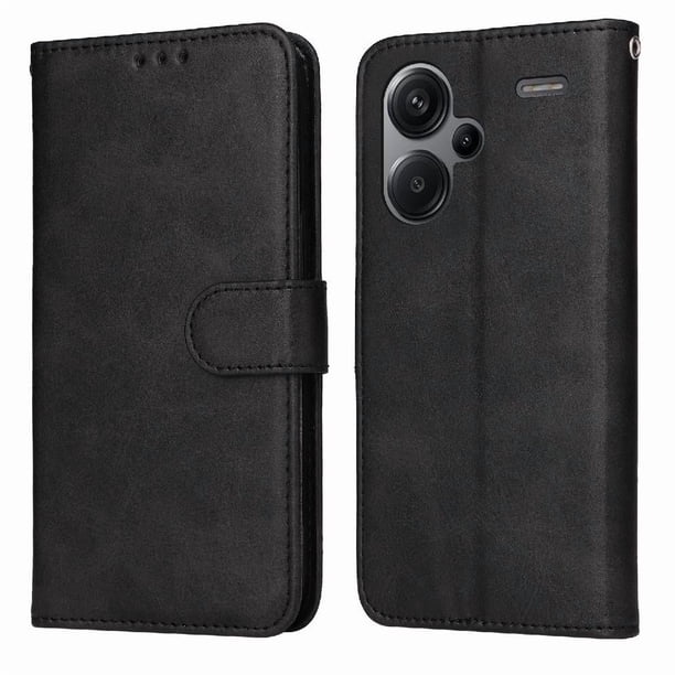 Funda Billetera para Xiaomi Redmi Note 13 Pro Plus 5G con Porta Tarjetas y Soporte Ajustable Negro