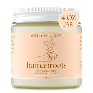 Humanroots - Crema De Ñame Silvestre Para La Menopausia Y El Síndrome Premenstrual, 120 Ml, Sin Perfume, Orgánica