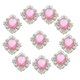 thumbnail image 2 of 10pcs oval flatback acrílico cristal rhinestone botón diy artesanía rosa, 2 of 3