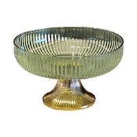 Bothyi - Frutero Decoración Pedestal Frutero Para Mesa Centro De Mesa Sala De Estar Fiesta Verde Oro
