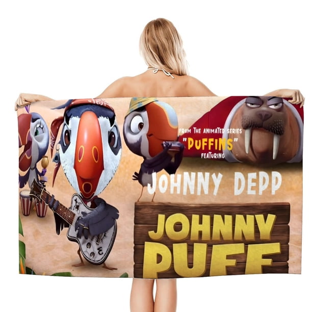 Johnny Puff Toalla de playa de secado rápido con diseño temático, regalo para mujeres y niñas, ideal para cumpleaños, fans, amantes de la música, uso en la playa o al aire libre, 78 × 150 cm
