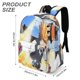 thumbnail image 3 of Renacido-theme Backpack, Campus style schoolbag Bookbag with Adjustable Shoulder Straps And Large Zip Compartment, Unisex Travel Bags.42x30x15cm, 3 of 6