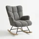 thumbnail image 3 of Silla Mecedora Moderna Bouclé Gris Acolchada para Living, 3 of 3
