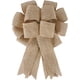thumbnail image 1 of Gran corona de arpillera con lazo decorativo de granja, lazo colgante, envoltura de regalos, adorno para árbol de Navidad, Halloween, fiestas navideñas, manualidades para el hogar, 1 of 6