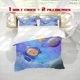 thumbnail image 1 of 3pcs Bear Space Style Print Three Piece Bedding Set Soft Quilt Cover And Two Pillowcases, 1 of 5