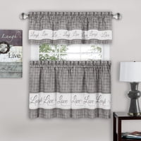 Juego De Cortinas Para Ventana Achim Tier And Valance Live Love Laugh