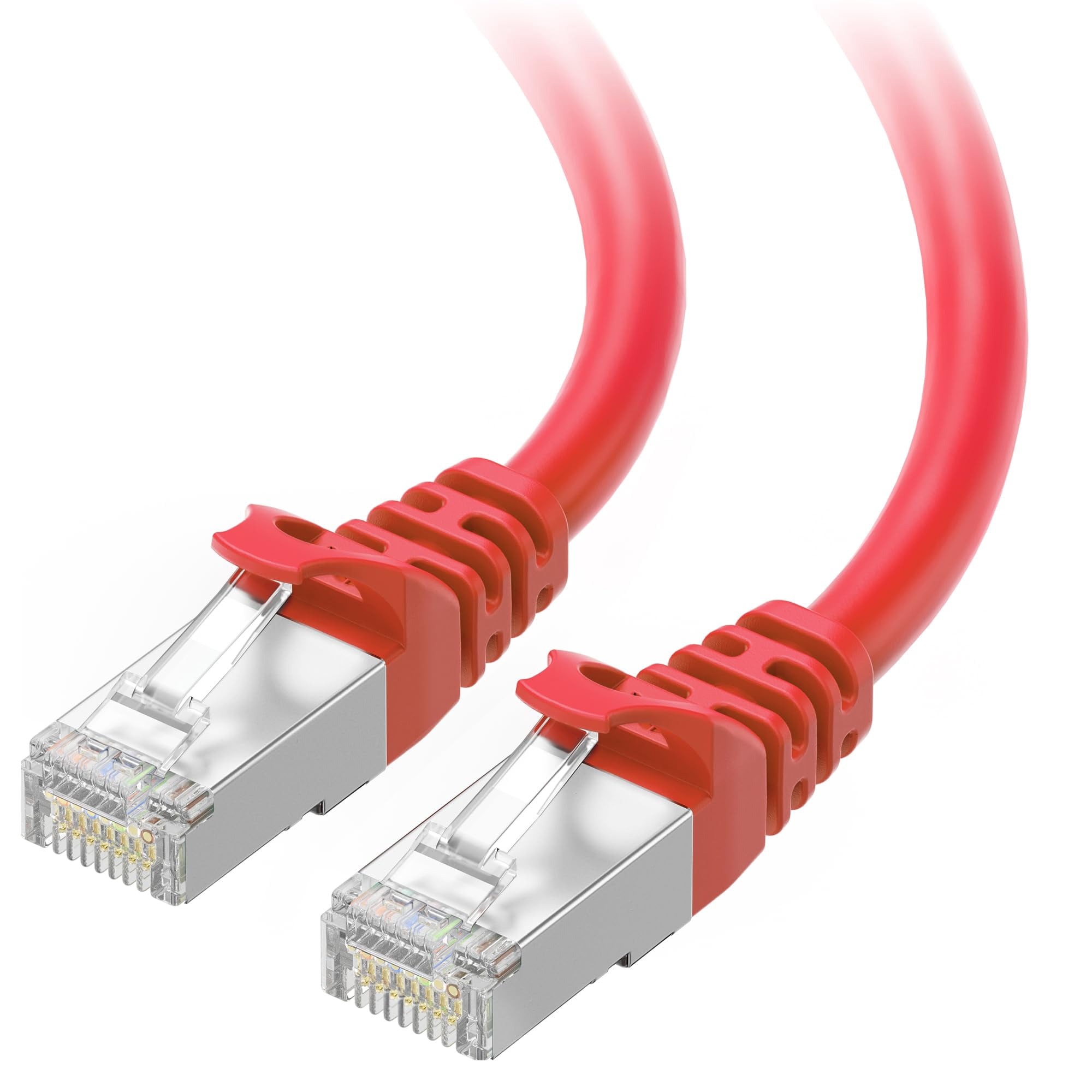 Cable Matters - Cable Ethernet Matters Cat 6a Blindado De 25 Pies, Rojo