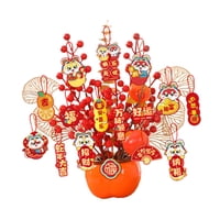 Bothyi - Estatua De Resina De Regalo De Decoración De Año Nuevo Chino Para Escritorio, Chimenea, Sala De Estar Con Personaje Fu