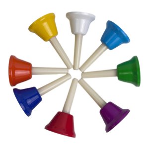 Bothyi - Juego De 8 Campanas De Mano, Coloridas Campanas De Percusión Manual Para Aula, Coro De Adultos
