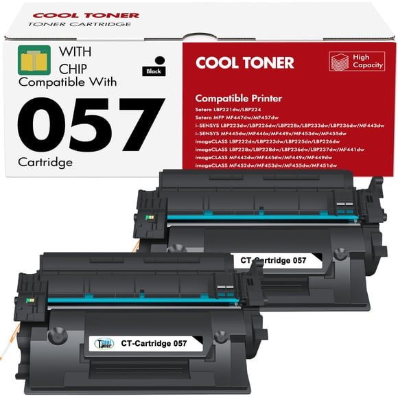 Cartucho de tóner Cool Toner 057 negro, paquete de 2, alto rendimiento