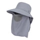 thumbnail image 4 of Sombrero Para El Sol Con Solapa Para El Cuello Y Cubre La Cara, Sombrero De Pesca Para Acampar, Gris Claro, 4 of 5