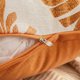 thumbnail image 3 of REGALWOVEN Paquete de 2 Fundas de Almohada Decorativas Estilo Rústico Funda de Cojín Suave con Patrón de Hoja de Palma para el Hogar Naranja 18" x 18", 3 of 6