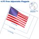 thumbnail image 3 of Kit de asta para bandera BONWIN de acero inoxidable de 1" y 1,8 m, blanco, 3 of 9
