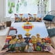 thumbnail image 2 of Sam el Bombero Conjunto de sábanas temático, trío de piezas, cómodo y amigable con la piel, diseño único, regalo de decoración para el hogar para familiares, amigos y fans,173cm *218cm, 2 of 6