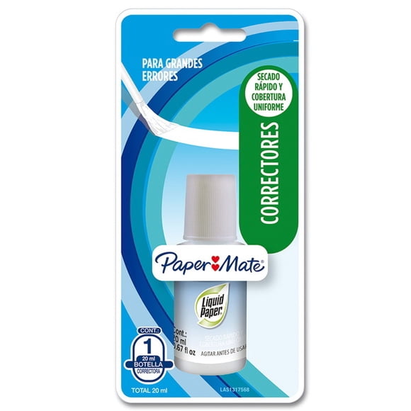Corrector Líquido Liquid Paper, 1 Un