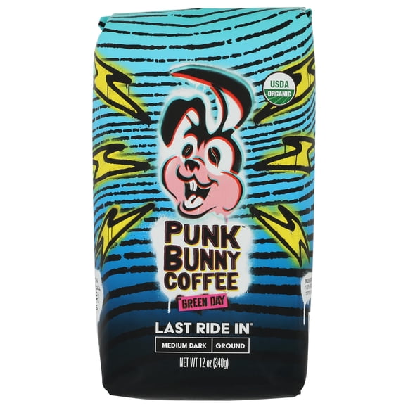 Punk Bunny Coffee Tueste Medio Oscuro, Café Molido Orgánico, Last Ride In, 340 g