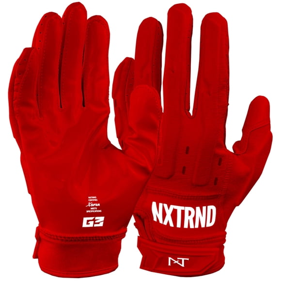 Guantes de fútbol americano NXT NXTRND G3 Pro rojo talla grande