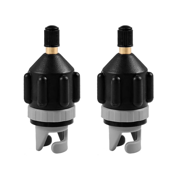 Adaptador de bomba HEYTUR para válvula Schrader - Pack de 2 - Negro