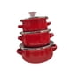 thumbnail image 2 of Juego De 3 Mini Ollas Esmaltadas, Juego De Utensilios De Cocina Esmaltados Portátiles Universales Para Cocinar En Casa, Rojo, 2 of 5