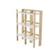 thumbnail image 1 of Kit 2 Estantes Narrow Folding Color Madera Natural / Blanco, 1 of 3
