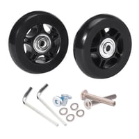 Magideal - 2 Ruedas Para Maleta De Equipaje, Rueda Giratoria, Rueda Universal Con Herramientas De Tornillo, Kit De Reparación De Silenciador De Goma Flexible Gir , 76 Mm X 24 Mm