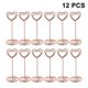 thumbnail image 1 of 12 soportes altos para tarjetas de lugar, soportes para números de mesa, soportes para tarjetas de mesa, soportes para números de mesa con clips para fotos y notas en forma de corazón., 1 of 8