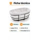 thumbnail image 2 of Panera Canasto Tela Ovalada 29cm Base Metal Servir Pan, 2 of 12