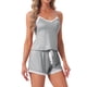thumbnail image 4 of INSPIRE CHIC Conjuntos de Pijamas para Mujer Ropa de Dormir con Encaje Tops con Pantalones Cortos Camisola con Tirantes Ajustables Loungewear S Gris, 4 of 6
