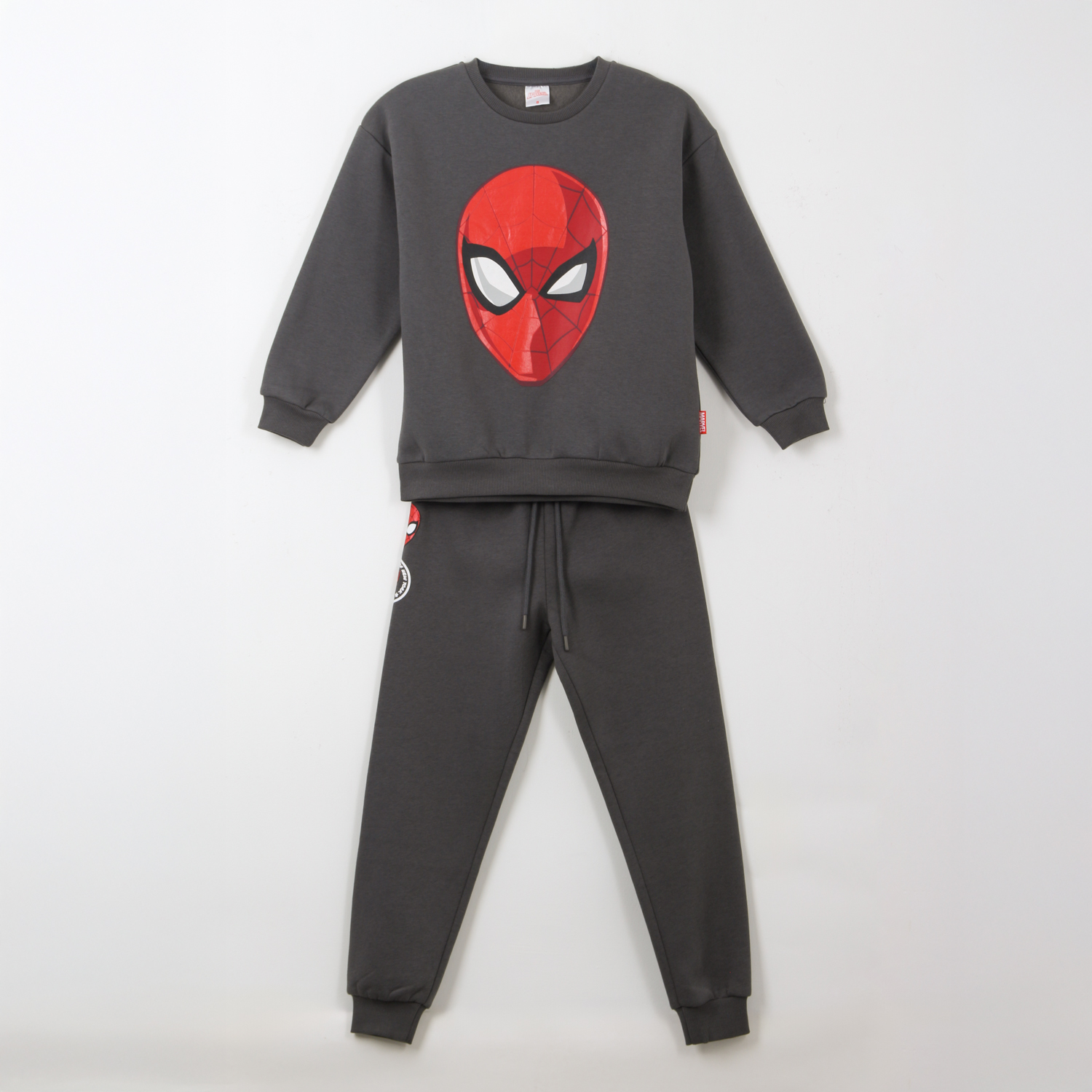 Conjunto Buzo Niño Spiderman Face Gris Marvel