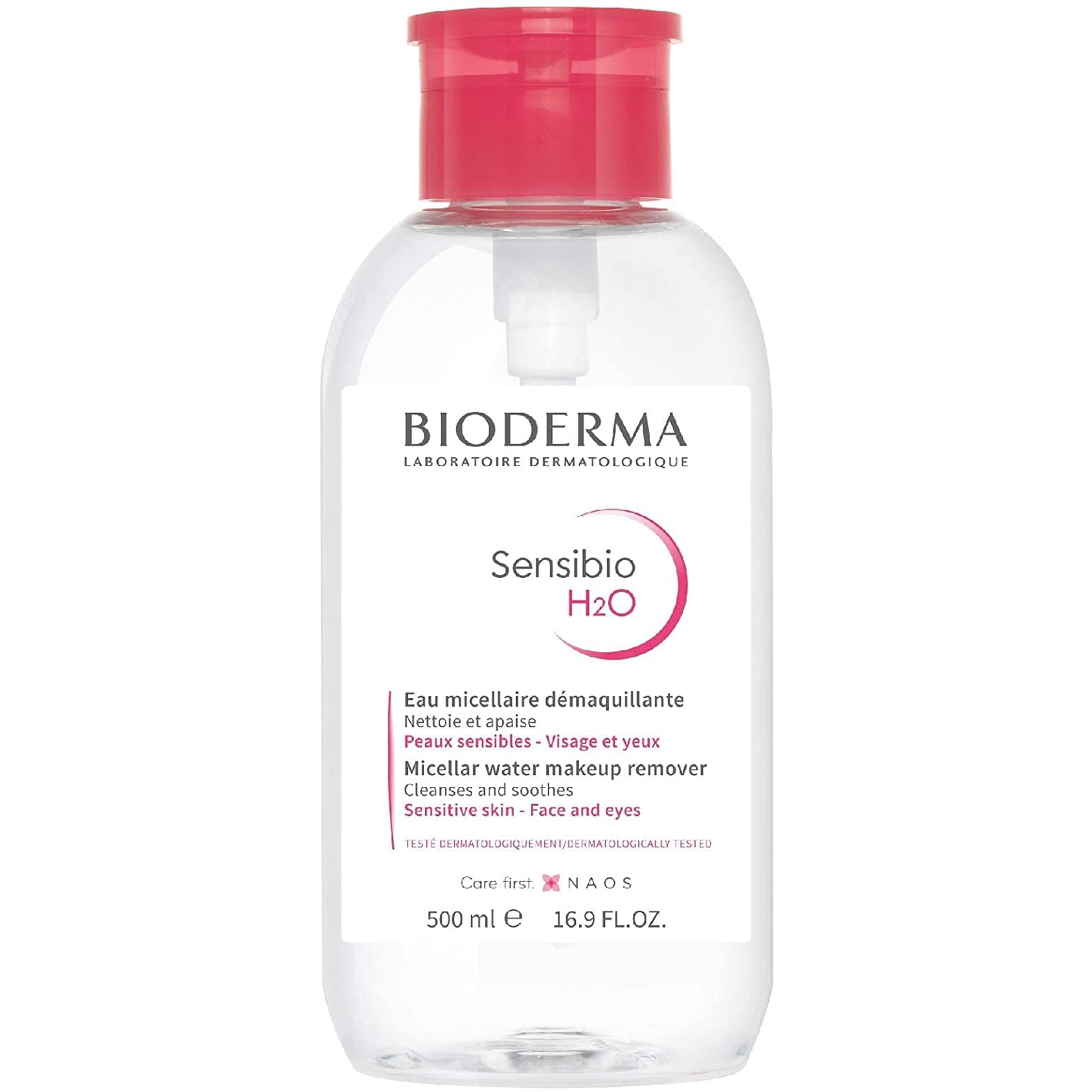 Agua Micelar Bioderma Sensibio H2o Pump 500 Ml Para Pieles Sensibles