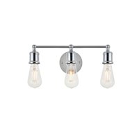 Aplique De Pared Living District Serif De 3 Luces Cromo 110V