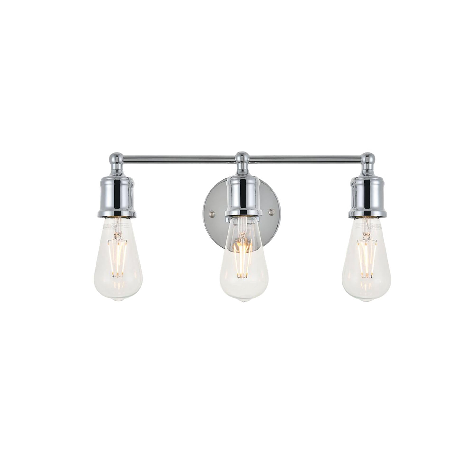 Aplique De Pared Living District Serif De 3 Luces Cromo 110v