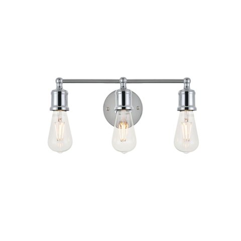 Aplique De Pared Living District Serif De 3 Luces Cromo 110V
