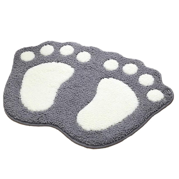 1pc Super Absorbent Microfiber Bath Mat with Non-Slip Backing - Soft and Comfortable Gray Bathroom Rug