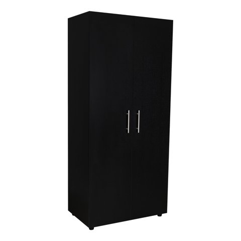 Fm Furniture - Closet 2 Puertas Fm Melmaina 180X80X48 Cm Negro