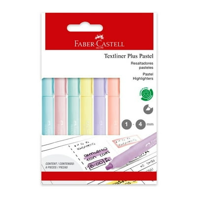 Destacador Plus Pastel X6  Faber-Castell