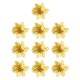 thumbnail image 4 of 10 Uds Flores Artificiales Decoración DIY Guirnalda Guirnaldas Brillo Flores De Navidad Oro, 4 of 5
