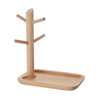 Ioensy - Bandeja De Almacenamiento Llave De Madera Rack Organizador Elegante Para Bandeja De Dormitorio Baño Grande