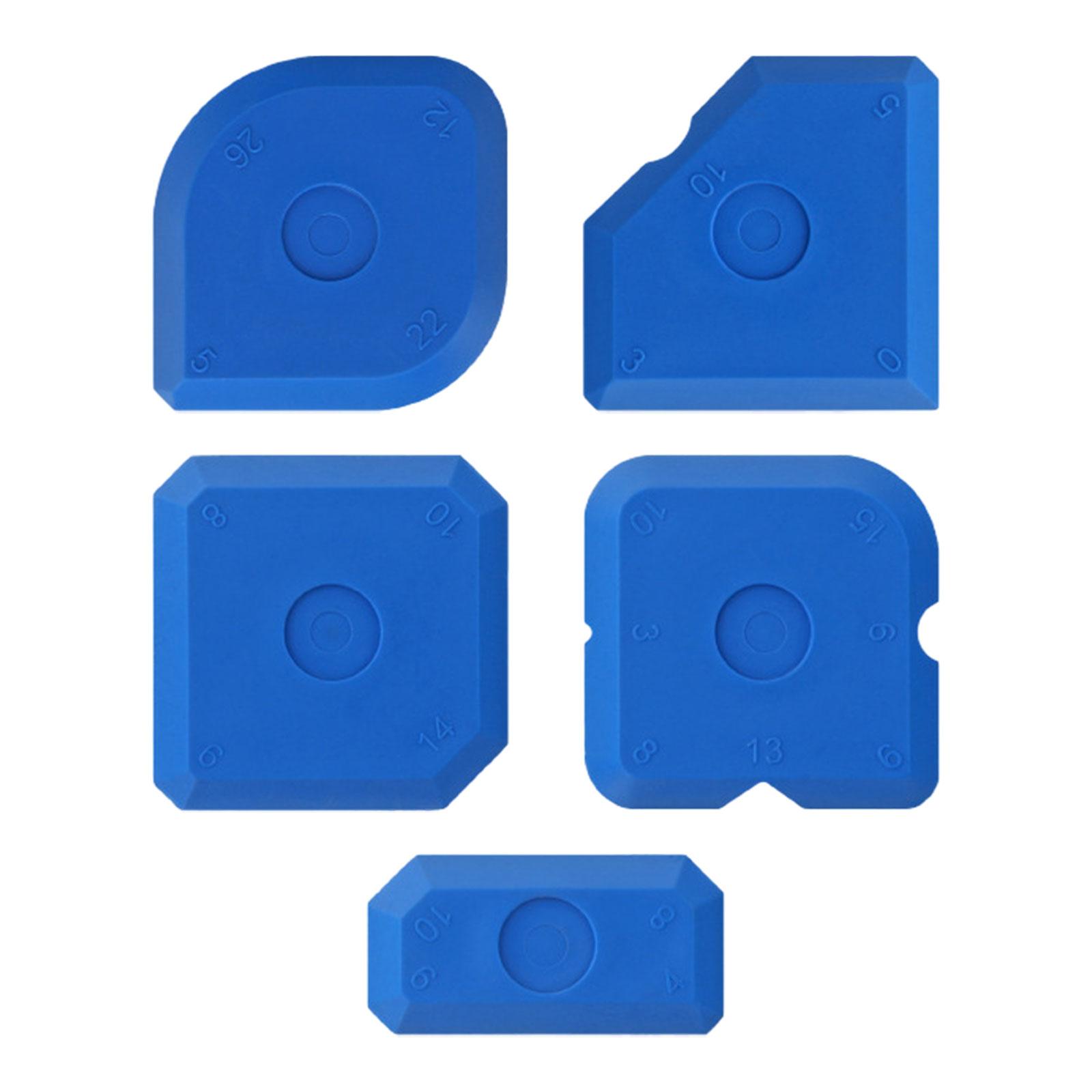 Magideal - Juego De Herramientas Para Calafateo, Herramienta De Acabado De Sellador, Kit De Recorte De Bordes De Vidrio, Limpiador De Lechada Para Inodoro Y Coci Azul