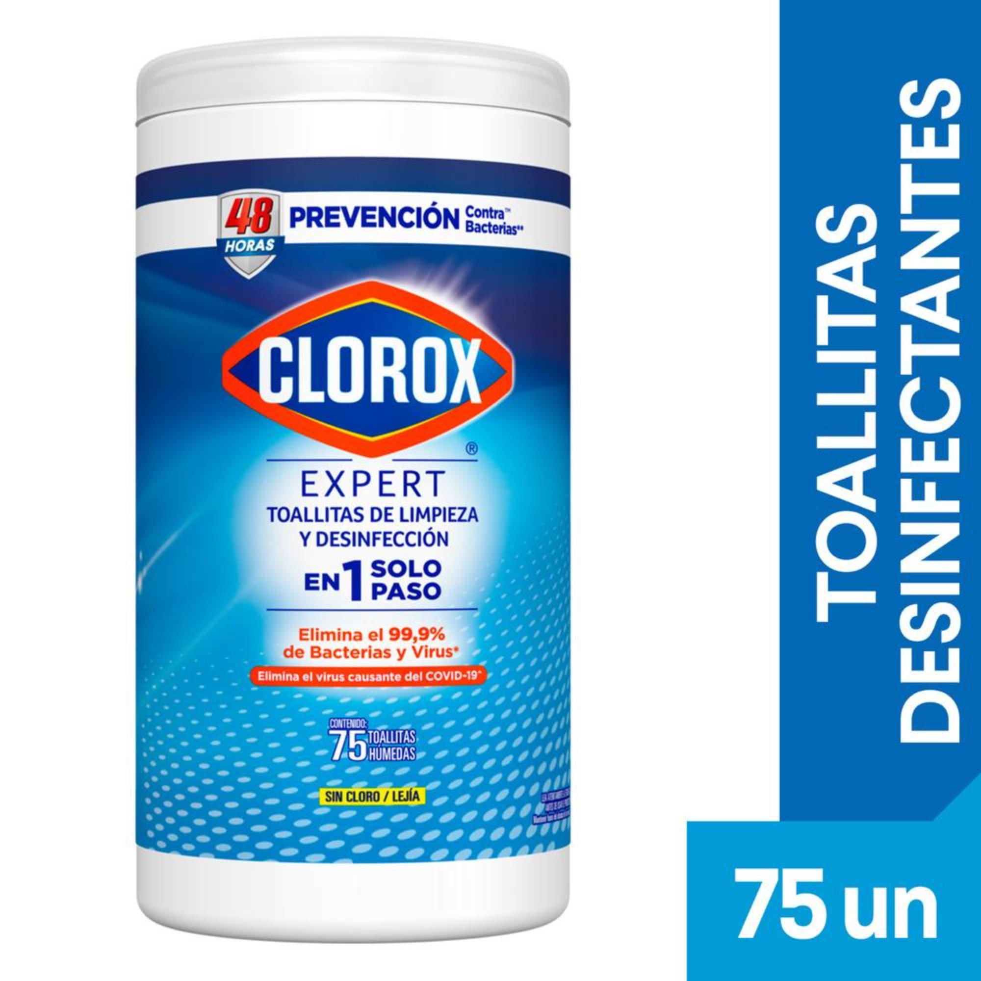 Toallitas Desinfectantes Expert Bolsa 75 Un Clorox